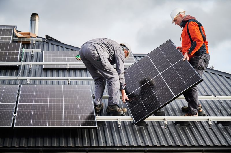 Technician Cleaning Panels